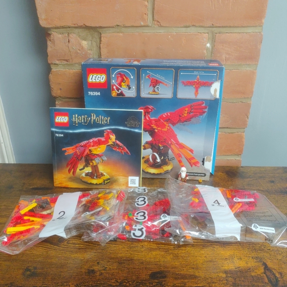 Harry Potter Lego Set 76394 Fawkes Dumbledore's Phoenix (Incomplete)